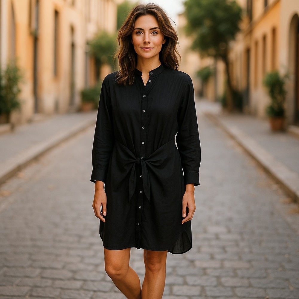XiRENA Arly Silk Blend Shirt Dress Womens Small FLAW Read‎